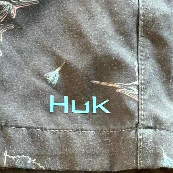 Huk Charcoal Marlin Pattern Board Shorts - Picture 6 of 6